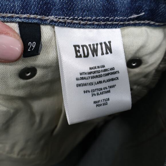 Edwin Lark Mid Rise Bootcut Denim Jean Flashback Blue Size 29 NWT EW2061ICS - Picture 3 of 6